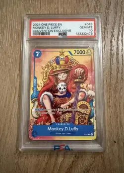 2024 ONE PIECE PROMOS CONVENTION EXCLUSIVE #043 MONKEY D. LUFFY PSA 10 - Image 1
