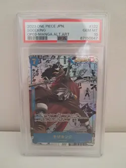 2023 One Piece Japanese OP03 Manga Alternate Art #122 Sogeking PSA 10 GEM MINT - Image 1