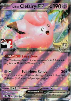 Lillie's Clefairy ex Holo Double Rare Prize Pack Series Cards 056/159 NM - Image 1