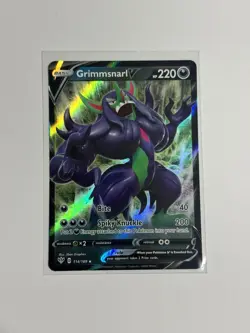 Pokemon Grimmsnarl V 114/189 Swsh03 Darkness Ablaze Ultra Rare Full Art Holo - Image 1