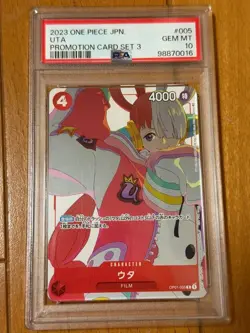 One Piece Card Game Uta Promotion Card PSA10 - Image 1