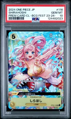 2024 One Piece Japanese Shirahoshi Premium Card CL BCG Fest 23-24 PSA 10 - Image 1