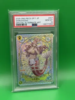 2025 One Piece CCG Shirahoshi #057 OP11 Special Alt Art Holo JP PSA 10 - Image 1