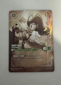 NEVER PLAYED DISNEY Lorcana Daisy Duck - Pirate Captain 211/204 ENCHANTED 💛 - Image 1