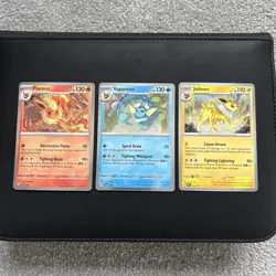 Flareon Vaporeon Jolteon SVP 167 168 169 Cosmos Holo Promo Pokemon Cards - Image 1