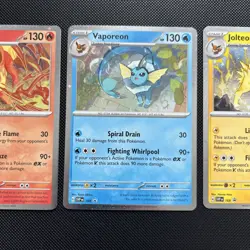Flareon Vaporeon Jolteon SVP 167 168 169 Cosmos Holo Promo Pokemon Cards - Image 5