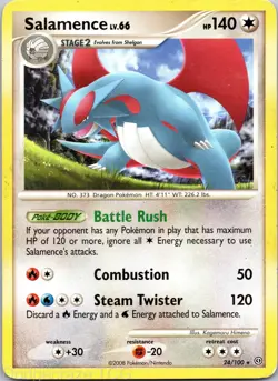 Salamence 24/100 Rare Stormfront Pokemon MP - Image 1