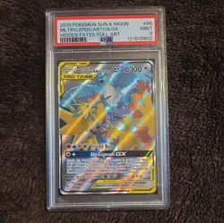 PSA 9 - Moltres & Zapdos & Articuno GX 66/68 - Hidden Fates - Pokemon TCG - Mint - Image 1