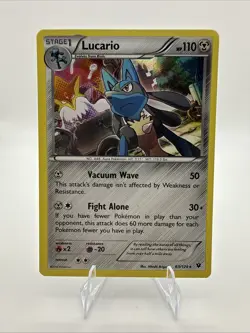 Pokemon Card Fates Collide Lucario 63/124 Rare Holo - Image 1