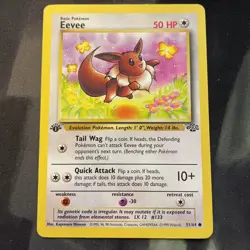 Eevee 1st Edition Common Jungle 51/64 Pokemon Card Normal LP Condition - Image 1