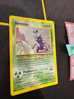 Pokemon Card Heracross Neo Genesis Unlimited Holo Rare 6/111 075💎MP💎 - Image 2
