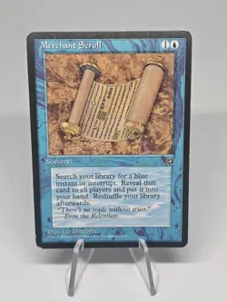 Magic The Gathering TCG Merchant Scroll Homelands MTG Blue Vintage WOTC '95 - Image 1