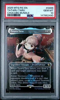 2025 MTG FINAL FANTASY COMMANDER CHOCOBO BUNDLE #0466 TATARU TARU PSA 10 - Image 1
