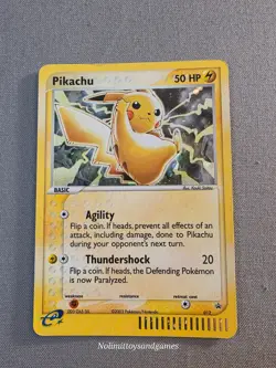 Pokemon Pikachu #12 Nintendo Black star Promo Holo 2003 E-reader Card - Image 1