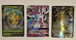 Pokemon TCG Leafeon V Sylveon GX Jolteon EX Holo Foil Lot 3 Cards - Image 1
