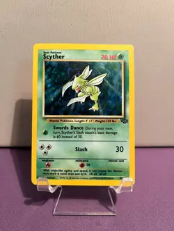 Holo Pokemon Jungle Set Scyther 10/64 (Unlimited, English) NM - Image 1