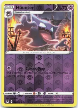 Haunter 065/196 Uncommon Lost Origin Pokemon Reverse Holo Near Mint - Image 1