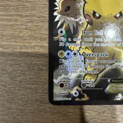 Pokemon Pikachu EX XY124 Full Art Holo Black Star Promo 2016 MP - Image 4