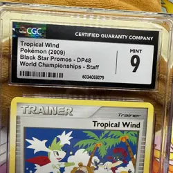 POKEMON 2009 WORLD CHAMPIONSHIP Tropical Wind STAFF PROMO DP48 - CGC 9 MINT - Image 2