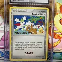 POKEMON 2009 WORLD CHAMPIONSHIP Tropical Wind STAFF PROMO DP48 - CGC 9 MINT - Image 3