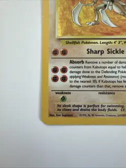 Kabutops 9/62 | Fossil Unlimited | Holo | Pokemon Card TCG - Image 5