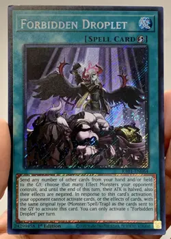 Yugioh Forbidden Droplet RA01-EN064 Platinum Secret Rare 1st Ed LP w/Track - Image 2
