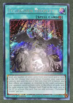 Yugioh Forbidden Droplet RA01-EN064 Platinum Secret Rare 1st Ed LP w/Track - Image 3
