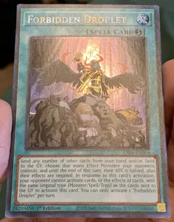 Yugioh Forbidden Droplet RA01-EN064 Platinum Secret Rare 1st Ed LP w/Track - Image 5