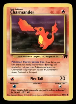 Charmander 50/82 NM Common Team Rocket 2000 Pokemon TCG - Image 1