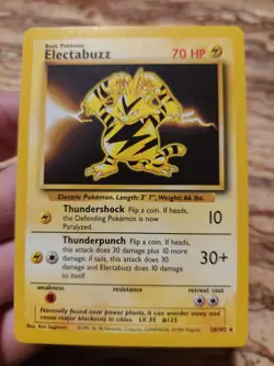 Pokemon TCG Electabuzz Base Set 20/102 Regular Unlimited Rare - Image 2