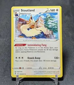 Stoutland Regular Rare Coloress 2021 EVOLVING SKIES Pokemon TCG Card 135/203 - Image 1