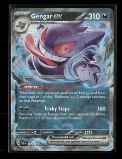 Gengar ex 104/162 Temporal Forces NM/M Pokemon - Image 1