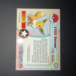 2000 Topps Pokemon TV Animation Edition Series 3 Non Holo#133Eevee Blue Label - Image 2