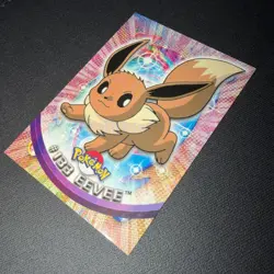 2000 Topps Pokemon TV Animation Edition Series 3 Non Holo#133Eevee Blue Label - Image 4