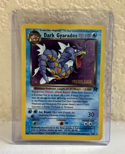 Pokemon Wizards of the Coast Dark Gyarados Prerelease Holo ENG 2000 8/82 - Image 1