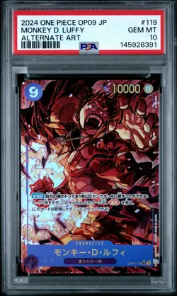 2024 ONE PIECE JAPANESE OP09-EMPERORS IN THE NEW WORLD MONKEY D. LUFFY PSA 10 - Image 1