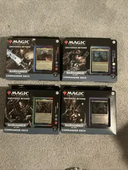 Magic the Gathering MtG Warhammer 40,000 40k Commander Decks Set of 4 Sealed New - Image 1