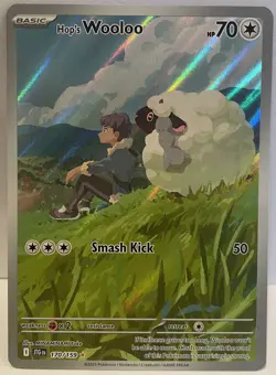 2025 Pokemon Hop's Wooloo 170/159 Journey Together Illustration Rare - Image 1