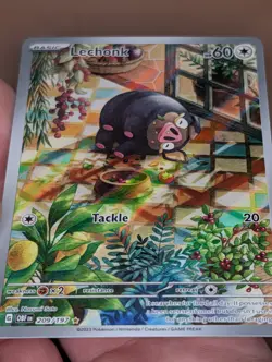 Lechonk Illustration Rare 209/197 Obsidian Flames Pokemon English - Image 2