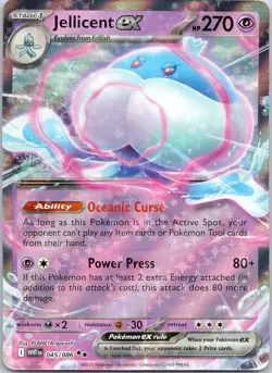 Pokemon Jellicent ex 45/86 White Flare Double Rare Holo NM TCG Psychic - Image 1