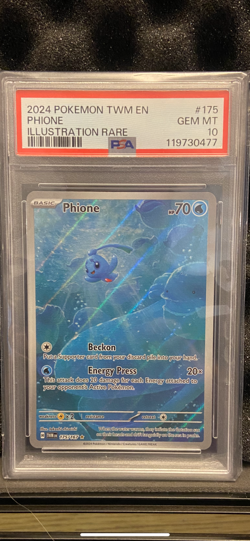 Pokemon twighlight masquerade Phione Illustration rare psa 10 - Image 1