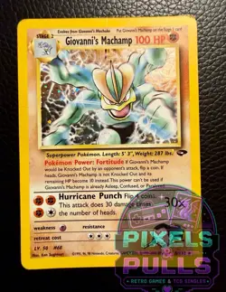 Pokemon TCG Giovanni's Machamp 6/132 Gym Challenge Holo Rare 2000 English - Image 1