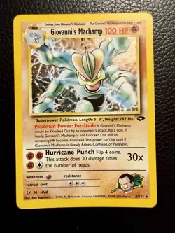 Pokemon TCG Giovanni's Machamp 6/132 Gym Challenge Holo Rare 2000 English - Image 2