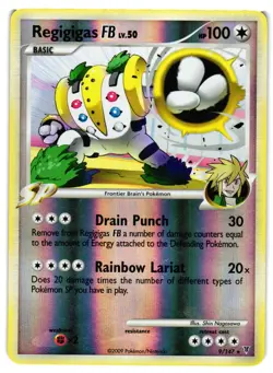 Pokemon TCG Regigigas FB 9/147 Platinum Supreme Victors Rare Reverse Holo LP - Image 1