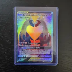 Pokemon Latias & Latios GX TAG TEAM Alt Full Art Holo UR 170/181 SM-Team Up - Image 1