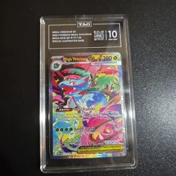 2025 POKEMON MEGA EVOLUTION ILLUSTRATION RARE #177 MEGA VENUSAUR EX TAG 10 - Image 1