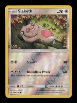 REVERSE HOLO SLAKOTH COMMON 168/236 MP POKEMON - Image 1