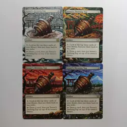 X4 Sensei's Divining Top MTG Hand Painted Borderless Full Altered Season Art oj - Image 2