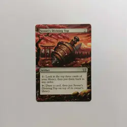 X4 Sensei's Divining Top MTG Hand Painted Borderless Full Altered Season Art oj - Image 4