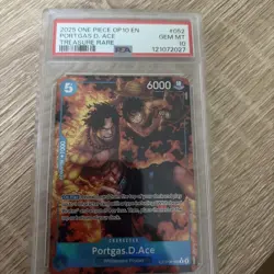 2025 ONE PIECE OP10-ROYAL BLOOD TREASURE RARE #052 PORTGAS D. ACE PSA 10 - Image 1